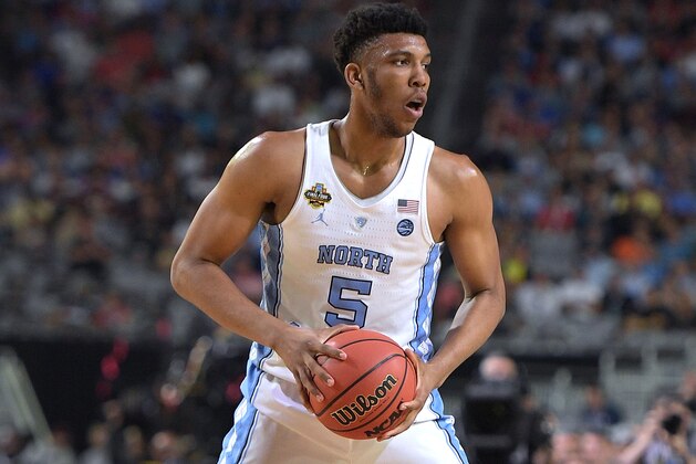 GLENDALE, AZ - APRIL 03: Tony Bradley #5 of the North Carolina Tar Heels in action against the Gonzaga Bulldogs during the 2017 NCAA Men's Final Four Championship at University of Phoenix Stadium on April 3, 2017 in Glendale, Arizona. North Carolina defeated Gonzaga 71-65. (Photo by Lance King/Getty Images)
