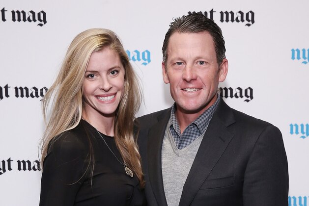 NEW YORK, NY - FEBRUARY 18:  Anna Hansen and professional cyclist Lance Armstrong attend The New York Times Magazine Relaunch Event on February 18, 2015 in New York City.  (Photo by Neilson Barnard/Getty Images)