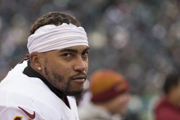PHILADELPHIA, PA - DECEMBER 11: DeSean Jackson #11 of the Washington Redskins looks on against the Philadelphia Eagles at Lincoln Financial Field on December 11, 2016 in Philadelphia, Pennsylvania. (Photo by Mitchell Leff/Getty Images)
