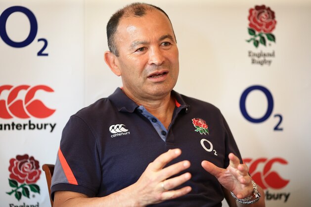 BAGSHOT, ENGLAND - MAY 25:  England Head Coach Eddie Jones speask to the media during an England Training Session at Pennyhill Park on May 25, 2017 in Bagshot, England.  (Photo by Ben Hoskins/Getty Images)