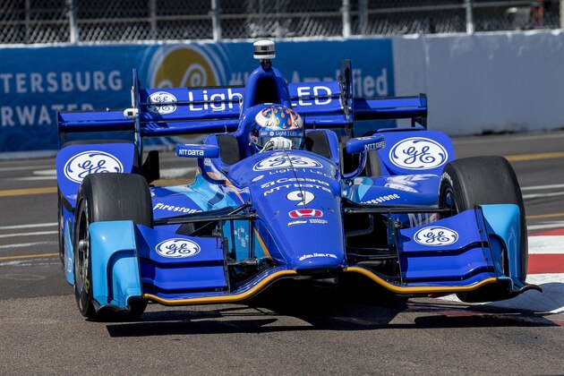 ST PETERSBURG, FL - MARCH 10:  Scott Dixon, of New Zealand, drives the #9 Honda IndyCar during practice for the Firestone Grand Prix of St. Petersburg,  on March 10, 2017 in St Petersburg, Florida.  (Photo by Brian Cleary/Getty Images)
