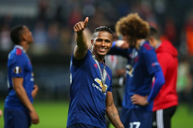 STOCKHOLM, SWEDEN - MAY 24:  Antonio Valencia of Manchester United during the UEFA Europa League Final match between Ajax and Manchester United at Friends Arena on May 24, 2017 in Stockholm, Sweden. (Photo by Catherine Ivill - AMA/Getty Images)
