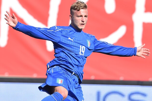 PERUGIA, ITALY - FEBRUARY 14: Giuseppe Panico of Italy U20 in action during the friendly match between Italy U20 and B Italia  at Stadio Renato Curi on February 14, 2017 in Perugia, Italy.  (Photo by Giuseppe Bellini/Getty Images)