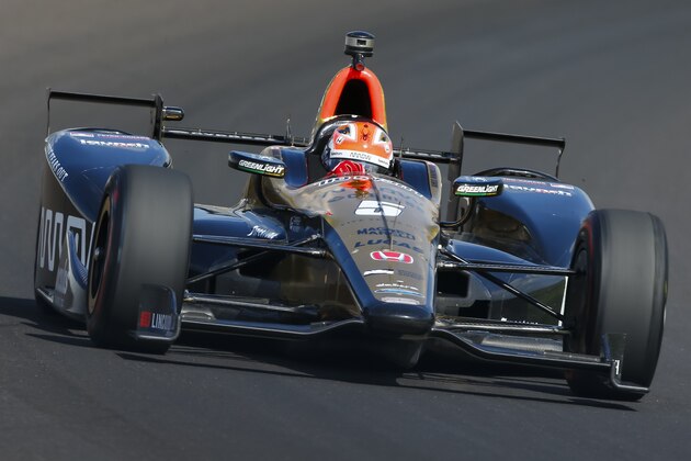 INDIANAPOLIS, IN - MAY 18: James Hinchcliffe is seen during practice for the Indianapolis 500 at Indianapolis Motor Speedway on May 18, 2017 in Indianapolis, In. (Photo by Michael Hickey/Getty Images)