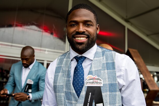 BALTIMORE, MD - MAY 20: Torrey Smith of the Philadelphia Eagles poses for a photo in The Under Armour Tent on Preakness Stakes Day at Pimlico Race Course on May 20, 2017 in Baltimore, Maryland.(Photo by Jesse Caris/Eclipse Sportswire/Getty Images)