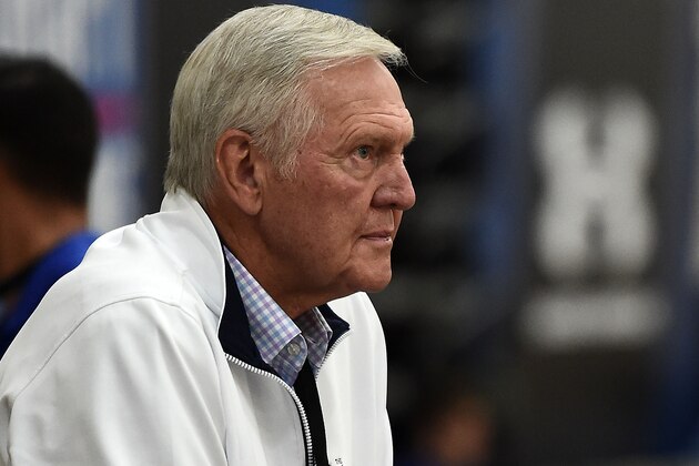 CHICAGO, IL - MAY 12:  NBA Hall of Famer and current executive board member of the Golden State Warriors Jerry West watches action during Day Two of the NBA Draft Combine at Quest MultiSport Complex on May 12, 2017 in Chicago, Illinois.  NOTE TO USER: User expressly acknowledges and agrees that, by downloading and or using this photograph, User is consenting to the terms and conditions of the Getty Images License Agreement.  (Photo by Stacy Revere/Getty Images)