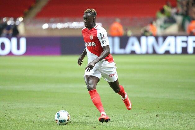 MONACO, MONACO - MAY 17: Benjamin Mendy of Monaco in action during the French Ligue 1 match between AS Monaco and AS Saint-Etienne (ASSE) at Stade Louis II on May 17, 2017 in Monaco, Monaco. (Photo by Jean Catuffe/Getty Images)