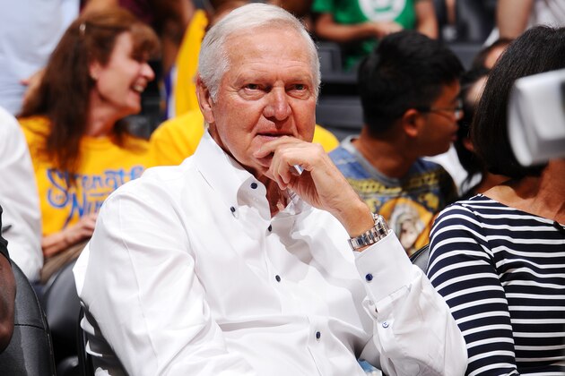 LOS ANGELES, CA - JULY 24:  Jerry West attends the game between the USA Basketball Men's National Team and China on July 24, 2016 at STAPLES Center in Los Angeles, California. NOTE TO USER: User expressly acknowledges and agrees that, by downloading and/or using this Photograph, user is consenting to the terms and conditions of the Getty Images License Agreement. Mandatory Copyright Notice: Copyright 2016 NBAE (Photo by Juan Ocampo/NBAE via Getty Images)