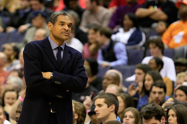 WASHINGTON, DC - DECEMBER 28:  Head coach Maurice Cheeks of the Detroit Pistons looks on during the second half of the Pistons 106-82 loss to the Washington Wizards at Verizon Center on December 28, 2013 in Washington, DC. NOTE TO USER: User expressly acknowledges and agrees that, by downloading and or using this photograph, User is consenting to the terms and conditions of the Getty Images License Agreement.  (Photo by Rob Carr/Getty Images)