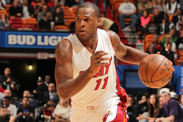 MIAMI, FL - MARCH 15:  Dion Waiters #11 of the Miami Heat handles the ball against the New Orleans Pelicans on March 15, 2017 at American Airlines Arena in Miami, Florida. NOTE TO USER: User expressly acknowledges and agrees that, by downloading and or using this Photograph, user is consenting to the terms and conditions of the Getty Images License Agreement. Mandatory Copyright Notice: Copyright 2017 NBAE (Photo by Oscar Baldizon/NBAE via Getty Images)