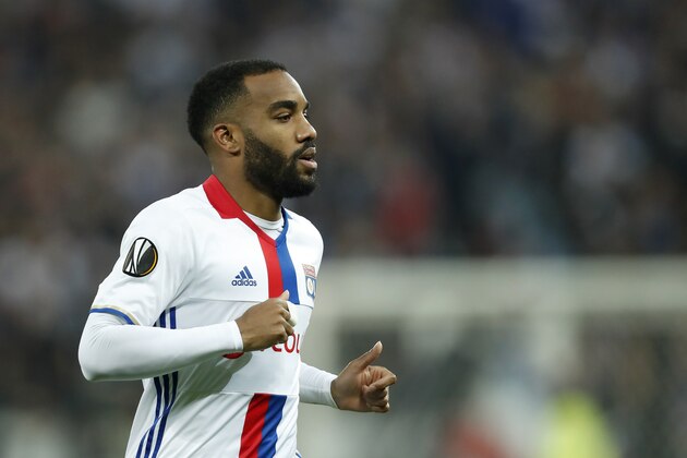 Alexandre Lacazette of Olympique Lyonnaisduring the UEFA Europa League semi final match between Olympique Lyonnais and Ajax Amsterdam at Stade de Lyon, on May 11, 2017 in Lyon, The Netherlands(Photo by VI Images via Getty Images)