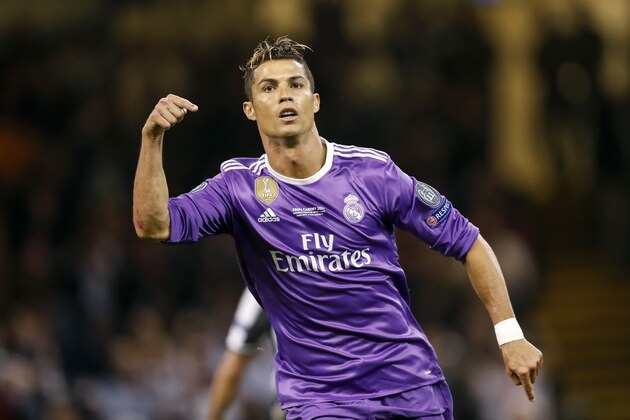 Cristiano Ronaldo of Real Madridduring the UEFA Champions League final match between Juventus FC and Real Madrid on June 3, 2017 at the Millennium Stadium in Cardiff, Wales(Photo by VI Images via Getty Images)