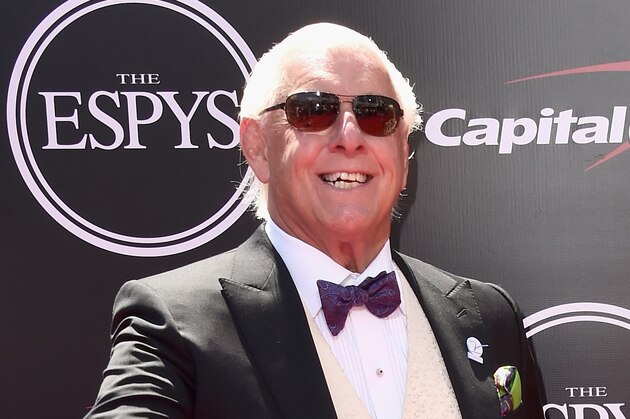 LOS ANGELES, CA - JULY 13:  Professional wrestler Ric Flair (L) attends the 2016 ESPYS at Microsoft Theater on July 13, 2016 in Los Angeles, California.  (Photo by Alberto E. Rodriguez/Getty Images)
