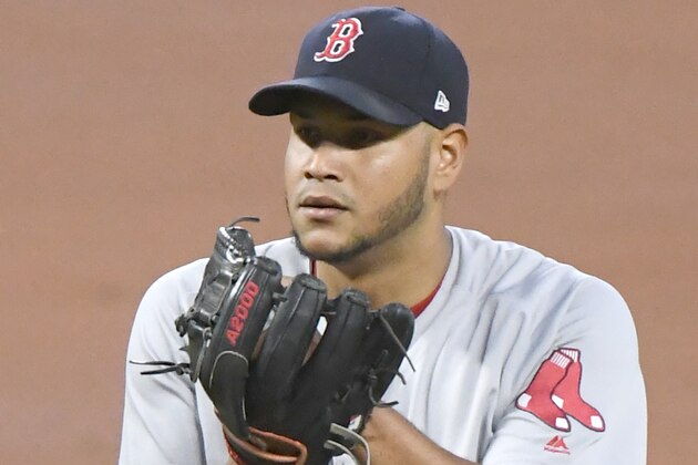 BALTIMORE, MD - JUNE 01:  Eduardo Rodriguez #52 of the Boston Red Sox pitches during a baseball game against the Baltimore Orioles at Oriole Park at Camden Yards on June 1, 2017 in Baltimore, Maryland.  The Orioles won 7-5.  (Photo by Mitchell Layton/Getty Images)