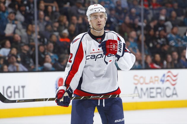 SAN JOSE, CA - MARCH 09: Kevin Shattenkirk #22 of the Washington Capitals skates against the San Jose Sharks at SAP Center on March 9, 2017 in San Jose, California. (Photo by Rocky W. Widner/NHL/Getty Images)