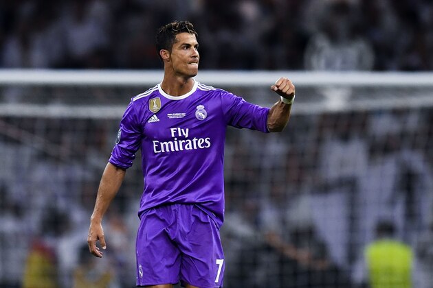 CARDIFF, WALES - JUNE 03:  Cristiano Ronaldo of Real Madrid CF celebrates after scoring his team's third goal during the UEFA Champions League Final between Juventus and Real Madrid at National Stadium of Wales on June 3, 2017 in Cardiff, Wales.  (Photo by David Ramos/Getty Images)