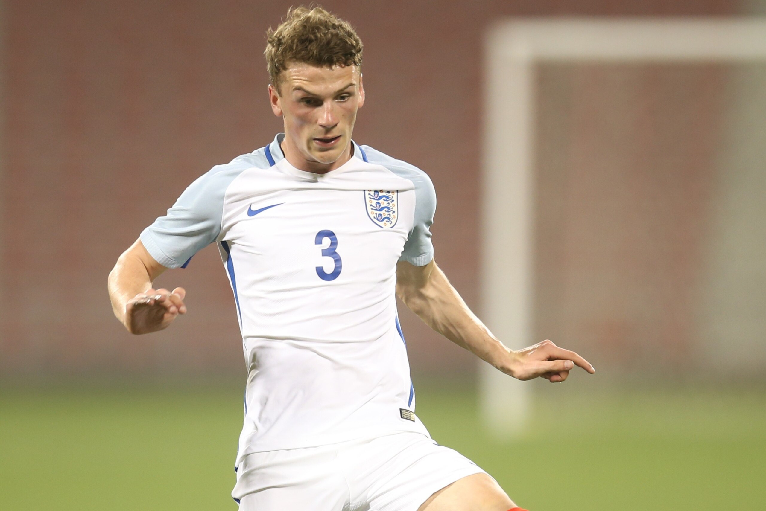 DOHA, QATAR - MARCH 27 :Joshua Tymon of England in action during the U18 International friendly match between Qatar and England at the Grand Hamad Stadium on March 27, 2017 in Doha, Qatar. (Photo by AK BijuRaj/Getty Images)