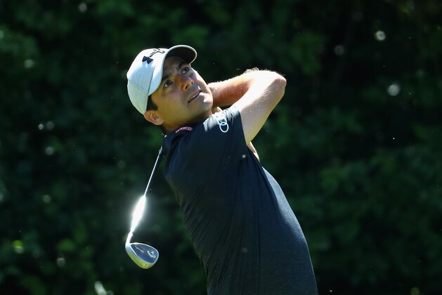 ATZENBRUGG, AUSTRIA - JUNE 09:  Felipe Aguilar of Chile plays his second shot into the third green during the second round of the Lyoness Open at Diamond Country Club on June 9, 2017 in Atzenbrugg, Austria.  (Photo by Warren Little/Getty Images)