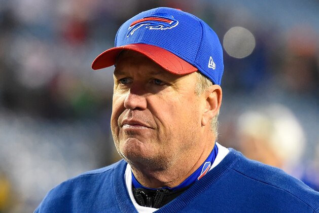 ORCHARD PARK, NY - DECEMBER 24:  Head coach Rex Ryan of the Buffalo Bills walks off the field following the game against the Miami Dolphins at New Era Field on December 24, 2016 in Orchard Park, New York. The Miami Dolphins defeated the Buffalo Bills 34-31 in overtime. (Photo by Rich Barnes/Getty Images)