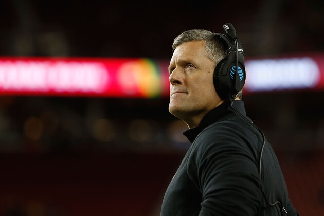 SANTA CLARA, CA - DECEMBER 28: Utah Utes head coach Kyle Whittingham looks on during the Foster Farms Bowl game at Levi's Stadium on December 28, 2016 in Santa Clara, California. (Photo by Lachlan Cunningham/Getty Images)
