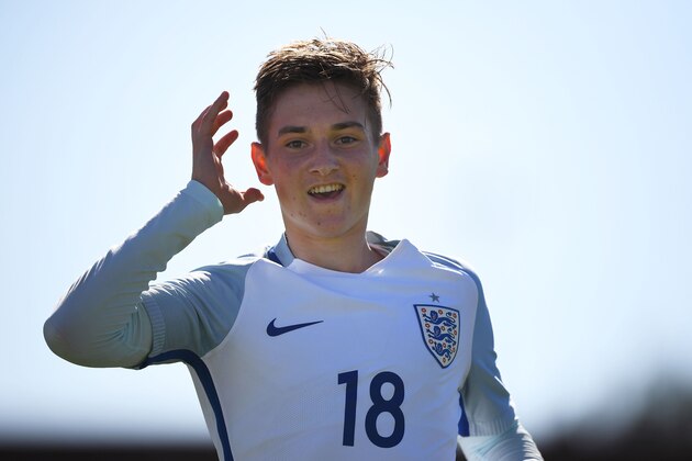 England's midfielder David Brooks celebrates after scoring during the Under 21 international football final match England vs Ivory Coast, at the De Lattre Stadium in Aubagne, southern France on June 10, 2017, as part of the 45th Toulon Tournament ' Festival international Espoirs '.  / AFP PHOTO / ANNE-CHRISTINE POUJOULAT        (Photo credit should read ANNE-CHRISTINE POUJOULAT/AFP/Getty Images)