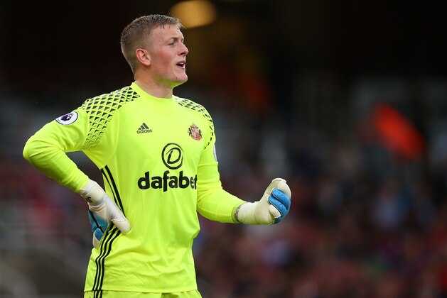 LONDON, ENGLAND - MAY 16: Jordan Pickford of Sunderland during the Premier League match between Arsenal and Sunderland at Emirates Stadium on May 16, 2017 in London, England. (Photo by Catherine Ivill - AMA/Getty Images)