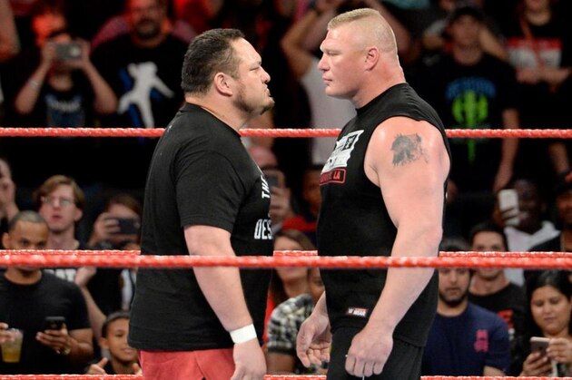 Samoa Joe and Brock Lesnar