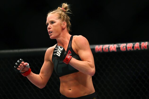 March 5, 2016; Las Vegas, NV, USA; Holly Holm during UFC 196 at MGM Grand Garden Arena. Mandatory Credit: Mark J. Rebilas-USA TODAY Sports
