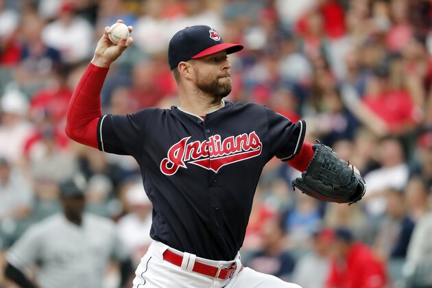 CLEVELAND, OH - JUNE 09:  Corey Kluber #28 of the Cleveland Indians in action against the Chicago White Sox at Progressive Field on June 9, 2017 in Cleveland, Ohio. (Photo by Justin K. Aller/Getty Images)