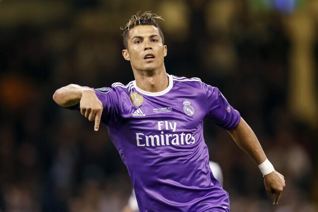 Cristiano Ronaldo of Real Madridduring the UEFA Champions League final match between Juventus FC and Real Madrid on June 3, 2017 at the Millennium Stadium in Cardiff, Wales(Photo by VI Images via Getty Images)