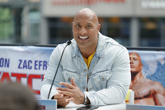 BERLIN, GERMANY - MAY 30: Dwayne Johnson is seen on stage at the 'Baywatch' Photo Call at Sony Centre on May 30, 2017 in Berlin, Germany. (Photo by Andreas Rentz/Getty Images for Paramount Pictures) BERLIN, GERMANY - MAY 30: Dwayne Johnson is seen on stage at the 'Baywatch' Photo Call at Sony Centre on May 30, 2017 in Berlin, Germany. (Photo by Andreas Rentz/Getty Images for Paramount Pictures)