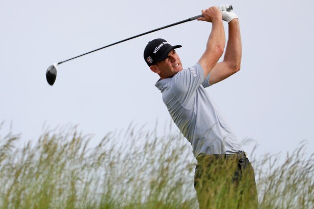 HARTFORD, WI - JUNE 16:  Brendan Steele of the United States plays his shot from the fifth tee during the second round of the 2017 U.S. Open at Erin Hills on June 16, 2017 in Hartford, Wisconsin.  (Photo by Jamie Squire/Getty Images)