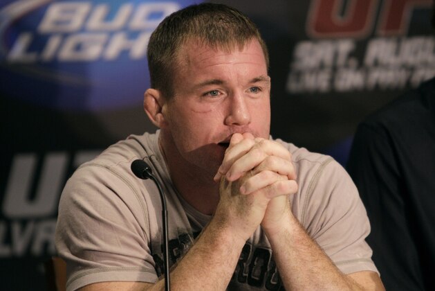 UFC mixed martial arts fighter Matt Hughes during a news conference in San Francisco, Thursday, Aug. 5, 2010. (AP Photo/Jeff Chiu)