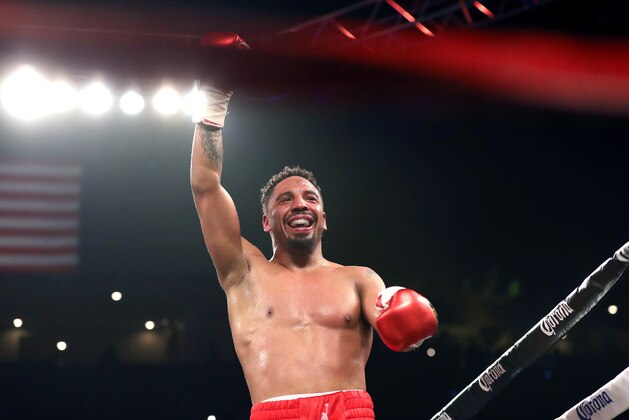 LAS VEGAS, NV - JUNE 17:  Andre Ward reacts after his light heavyweight championship bout against Sergey Kovalev at the Mandalay Bay Events Center on June 17, 2017 in Las Vegas, Nevada. Ward retained his title with a TKO in the eighth round.  (Photo by Christian Petersen/Getty Images)