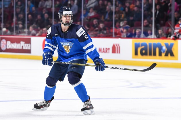 MONTREAL, QC - DECEMBER 26: Miro Heiskanen #2 of Team Finland skates during the IIHF World Junior Championship preliminary round game against Team Czech Republic at the Bell Centre on December 26, 2016 in Montreal, Quebec, Canada. Team Czech Republic defeated Team Finland 2-1. (Photo by Minas Panagiotakis/Getty Images) MONTREAL, QC - DECEMBER 26: Miro Heiskanen #2 of Team Finland skates during the IIHF World Junior Championship preliminary round game against Team Czech Republic at the Bell Centre on December 26, 2016 in Montreal, Quebec, Canada. Team Czech Republic defeated Team Finland 2-1. (Photo by Minas Panagiotakis/Getty Images)