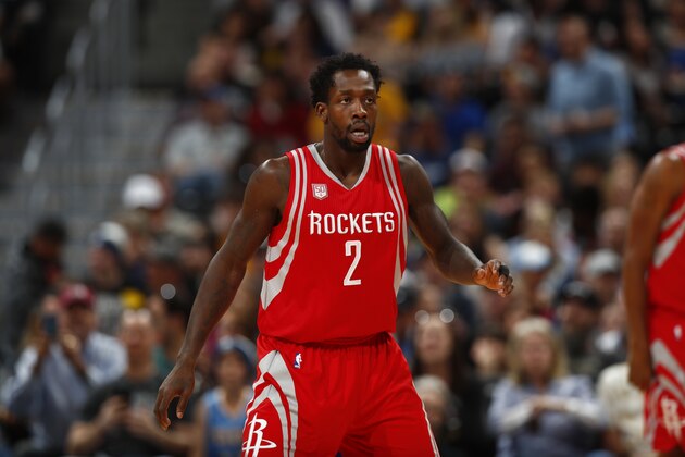 Houston Rockets guard Patrick Beverley (2) in the first half of an NBA basketball game Saturday, March 18, 2017, in Denver. (AP Photo/David Zalubowski)