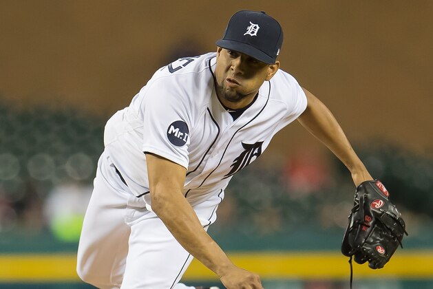 DETROIT, MI - JUNE 06: Francisco Rodriguez #57 of the Detroit Tigers starts the ninth inning during a MLB game against the Los Angeles Angels at Comerica Park on June 6, 2017 in Detroit, Michigan. The Angels defeated the Tigers 5-3. (Photo by Dave Reginek/Getty Images)*** Local Caption *** Francisco Rodriguez