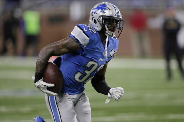 Detroit Lions strong safety Tavon Wilson runs during warmups of an NFL football game against the Minnesota Vikings, Thursday, Nov. 24, 2016 in Detroit. (AP Photo/Duane Burleson) Detroit Lions strong safety Tavon Wilson runs during warmups of an NFL football game against the Minnesota Vikings, Thursday, Nov. 24, 2016 in Detroit. (AP Photo/Duane Burleson)