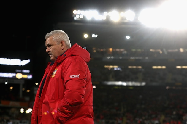 AUCKLAND, NEW ZEALAND - JUNE 24:  Warren Gatland the Lions head coach looks on during the Test match between the New Zealand All Blacks and the British & Irish Lions at Eden Park on June 24, 2017 in Auckland, New Zealand.  (Photo by David Rogers/Getty Images)