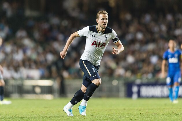 SO KON PO, HONG KONG - MAY 26: Tottenham Hotspur striker Harry Kane in action during the Friendly match between Kitchee SC and Tottenham Hotspur FC at Hong Kong Stadium on May 26, 2017 in So Kon Po, Hong Kong. (Photo by Power Sport Images/Getty Images)