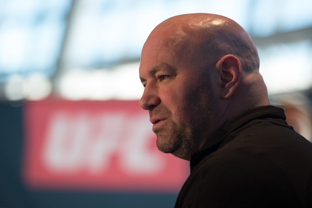 LAS VEGAS, NV - DECEMBER 28: UFC President Dana White speaks to the media during the UFC 207 Ultimate Media Day at T-Mobile Arena on December 28, 2016 in Las Vegas, Nevada. (Photo by Brandon Magnus/Zuffa LLC/Zuffa LLC via Getty Images) LAS VEGAS, NV - DECEMBER 28: UFC President Dana White speaks to the media during the UFC 207 Ultimate Media Day at T-Mobile Arena on December 28, 2016 in Las Vegas, Nevada. (Photo by Brandon Magnus/Zuffa LLC/Zuffa LLC via Getty Images)
