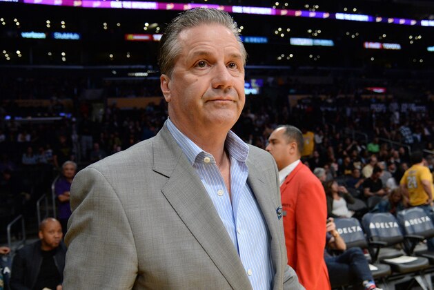 LOS ANGELES, CA - APRIL 7: Kentucky coach John Calipari attends the Sacramento Kings and Los Angeles Lakers basketball game at Staples Center April 7, 2017, in Los Angeles, California. NOTE TO USER: User expressly acknowledges and agrees that, by downloading and or using this photograph, User is consenting to the terms and conditions of the Getty Images License Agreement. (Photo by Kevork Djansezian/Getty Images)