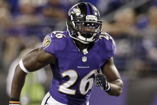 FILE - In this Aug. 15, 2013, file photo, Baltimore Ravens safety Matt Elam chases the action during the second half of a preseason NFL football game against the Atlanta Falcons in Baltimore. Elam is receiving on-the-job training during his rookie season with the Ravens, taking over for Ed Reed as the starting free safety for the defending Super Bowl champions. (AP Photo/Patrick Semansky, File)