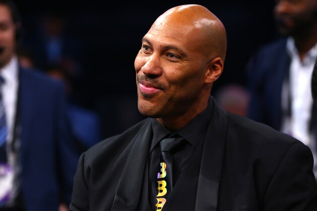 NEW YORK, NY - JUNE 22:  LaVar Ball, father of Lonzo Ball, looks on during the first round of the 2017 NBA Draft at Barclays Center on June 22, 2017 in New York City. NOTE TO USER: User expressly acknowledges and agrees that, by downloading and or using this photograph, User is consenting to the terms and conditions of the Getty Images License Agreement.  (Photo by Mike Stobe/Getty Images)