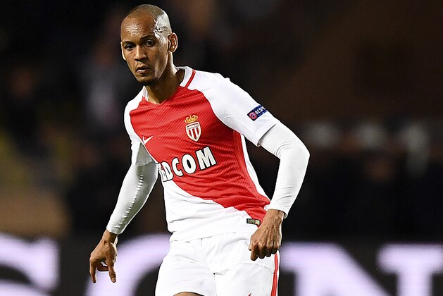 Monaco's Brazilian defender Fabinho passes the ball during the UEFA Champions League semi-final first leg football match between Monaco and Juventus at Stade Louis II Stadium in Monaco on May 3, 2017.   / AFP PHOTO / FRANCK FIFE        (Photo credit should read FRANCK FIFE/AFP/Getty Images)