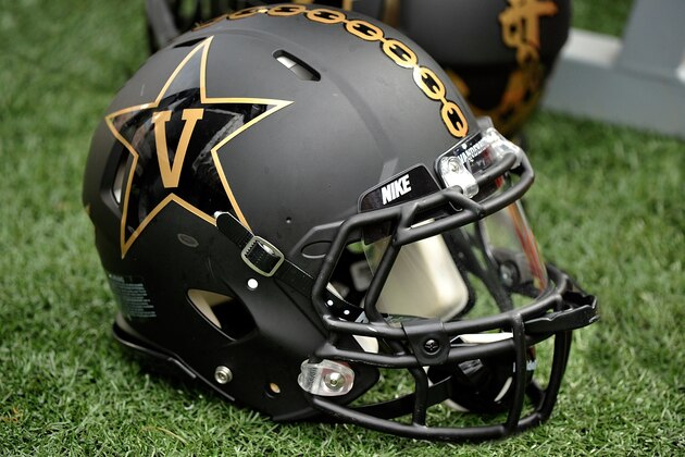 NASHVILLE, TN - SEPTEMBER 19: A helmet of the Vanderbilt Commodores rests on the sideline during a game against the Austin Peay Governors at Vanderbilt Stadium on September 19, 2015 in Nashville, Tennessee. (Photo by Frederick Breedon/Getty Images) NASHVILLE, TN - SEPTEMBER 19: A helmet of the Vanderbilt Commodores rests on the sideline during a game against the Austin Peay Governors at Vanderbilt Stadium on September 19, 2015 in Nashville, Tennessee. (Photo by Frederick Breedon/Getty Images)