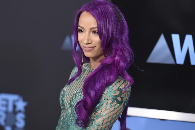 Sasha Banks arrives at the BET Awards at the Microsoft Theater on Sunday, June 25, 2017, in Los Angeles. (Photo by Richard Shotwell/Invision/AP)