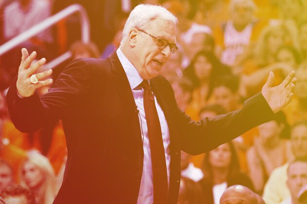 New York Knicks president Phil Jackson answers questions during a news conference at the team's training facility, Friday, April 14, 2017, in Greenburgh, N.Y. (AP Photo/Julie Jacobson)