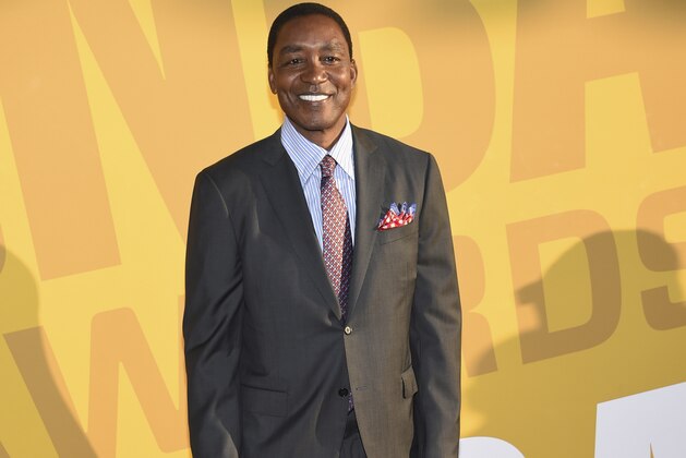 Isiah Thomas arrives at the NBA Awards at Basketball City at Pier 36 on Monday, June 26, 2017, in New York. (Photo by Evan Agostini/Invision/AP)