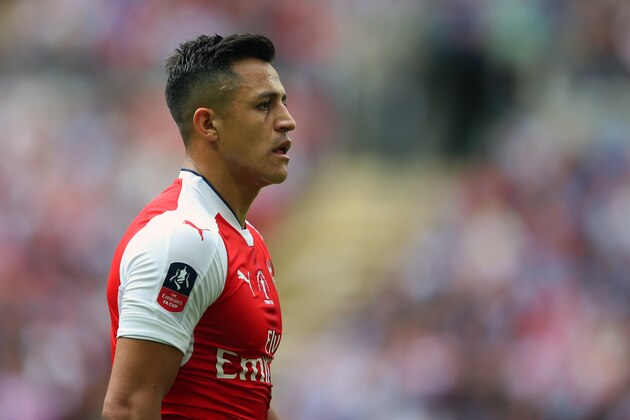 LONDON, ENGLAND - MAY 27: Alexis Sanchez of Arsenal during the Emirates FA Cup Final match between Arsenal and Chelsea at Wembley Stadium on May 27, 2017 in London, England. (Photo by Catherine Ivill - AMA/Getty Images)